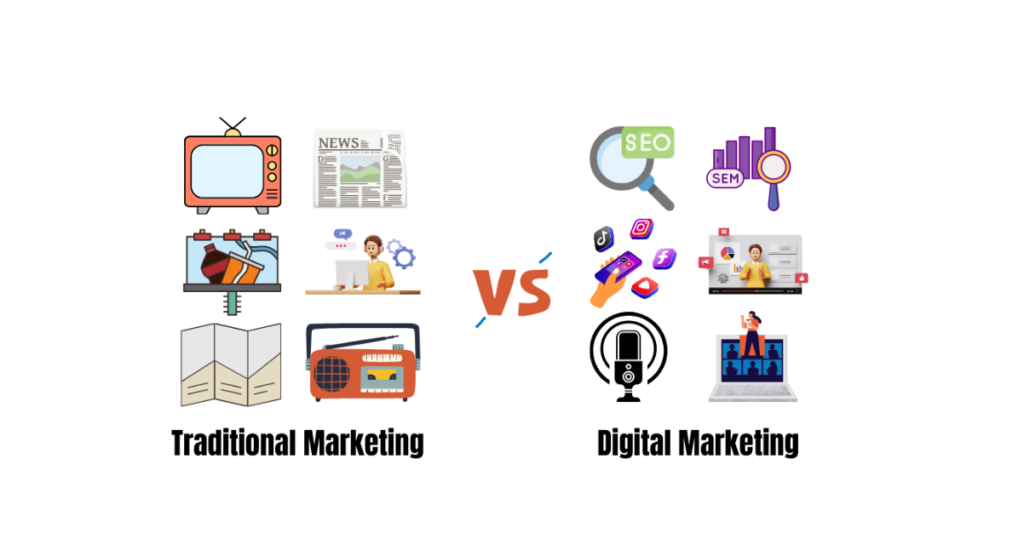 Traditional marketing vs Digital marketing Traditional marketing vs Digital marketing